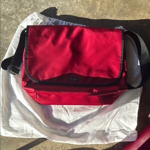 Kate Spade Red Messenger Bag with Sporty Design